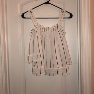 Cute black and white striped shite